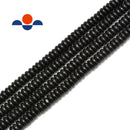 natural shungite smooth rondelle beads