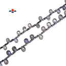 Natural Iolite Faceted Teardrop Shape Beads Size 5x7mm 15.5'' Strand