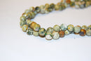 rainforest jasper rhyolite faceted round