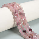 Strawberry Quartz Faceted Star Cut Beads 8mm 15.5" Strand