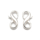925 Sterling Silver Infinity Clasp Size 7.5x14mm 3 Pcs Per Bag