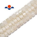 white moonstone faceted rondelle wheel Discs beads