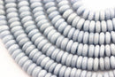 natural angelite smooth rondelle beads