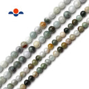 Natural Green Multi-Color Jade Smooth Round Beads 8mm 10mm 15.5" Strand