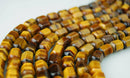 yellow Tiger's eye hexagon shape beads