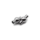304 Stainless Steel Magnetic Clasp Cylinder Round Ball 10x20mm 2 Pieces Per Bag