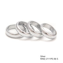 Four Sizes Hematite Band Ring Basic Ring Arc Ring 4 Pcs Per Bag Sale By Bag
