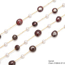 6-8mm Pebble Nugget Beads Multi Gemstone Chain Sold One Meter per Bag