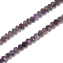 Natural Amethyst Faceted Rondelle Beads Size 3x5mm 3.5x5mm 15.5'' Strand