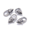 925 Sterling Silver Anti-Silver Color Leopard Head Clasp 11x18mm 1PC Per Bag