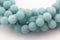 large hole blue sponge quartz matte round beads