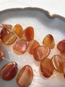 carnelian teardrop shape beads