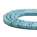 Blue Magnesite Turquoise Heishi Disc Beads Size 2x3mm 2x4mm 3x6mm 15.5'' Strand