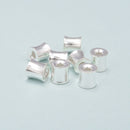 925 Sterling Silver Cylinder Beads Size 7x7mm 3pcs per Bag