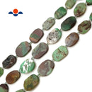 Natural Chrysoprase Graduated Smooth Flat Oval Beads 15x20-20x30mm 15.5" Strand