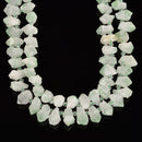 Light Green Quartz Top Drill Rough Points Size 15-18mm 18-25mm 15.5'' Strand