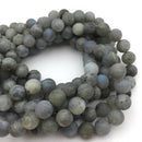 labradorite matte round beads