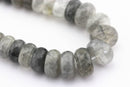 cloudy quartz graduated faceted rondelle beads