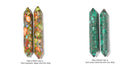 Mix Gemstone Dolomite with Zinc Alloy Double Point Size 15x100mm Sold by Piece