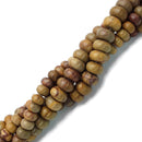 Natural Autumn Jasper Smooth Rondelle Beads Size 4x6mm 5x8mm 15.5'' Strand