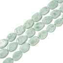 Green Moonstone Irregular Oval Beads 20x30mm 30x40mm 15.5" Strand