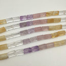 rose quartz citrine amethyst clear quartz triangle beads