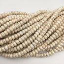 white howlite turquoise smooth rondelle beads