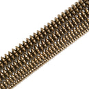 Titanium Hematite Pyrite Tone Rondelle Beads Size 2x3mm 2x4mm 15.5'' Strand