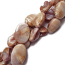 pink ocean irregular shells beads