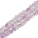 Light Amethyst Rough Nugget Chunks Side Drill Beads Size 8x10mm 15.5" Strand