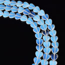 Opalite Heart Shape Beads Size 10mm 12mm 15.5'' Strand