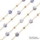 5mm Star Shape Beads Multi Gemstone Chain Sold One Meter Per Bag