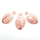 rose quartz tree pendant copper wire wrap oval