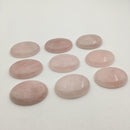 natural rose quartz cabochon smooth oval