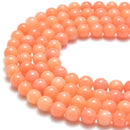 peach calcite smooth round