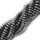 natural hematite faceted rondelle beads