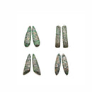 Green Sea Sediment Jasper Pyrite Inclusions Pendant Earrings Sold Per Pair
