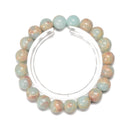 Light Blue Aqua Terra Jasper Smooth Round Bracelet Size 10mm 7.5" Length