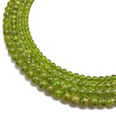 Natural Peridot Smooth Round Beads 5mm 7mm 15.5" Strand