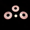 Pink MOP Shell Donut Circle Pendant Size 50mm Sold Per Piece