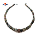 Indian Agate Graduated Smooth Rondelle Beads 6-16mm 15.5" Strand