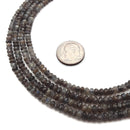 Natural Dark Labradorite Faceted Rondelle Beads 2x4mm 15.5" Strand