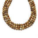 picture jasper faceted star cut beads