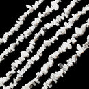 White Howlite Irregular Nugget Chips Beads Approx 7-8mm 34" Strand