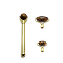 3 in 1 Yellow Tiger Eye Face Massage Roller Detachable Piece Kit
