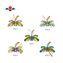 Cloisonne Christmas Tree Ornament Wiggling Dragonfly Decoration 3.5" Inches Long