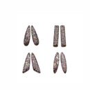 Purple Sea Sediment Jasper Pyrite Inclusions Pendant Earrings Sold Per Pair