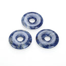 natural sodalite donut circle pendant