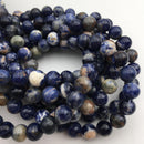 orange sodalite smooth round beads