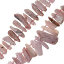 natural kunzite graduated irregular slice Sticks Points beads
